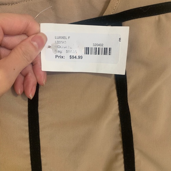 NWT Nude Beige Piping Dress - Picture 2 of 3